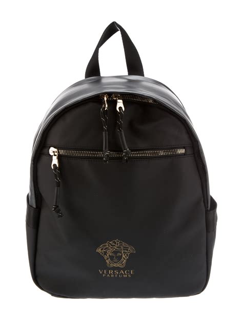 versace backpack black|Versace backpack gift with purchase.